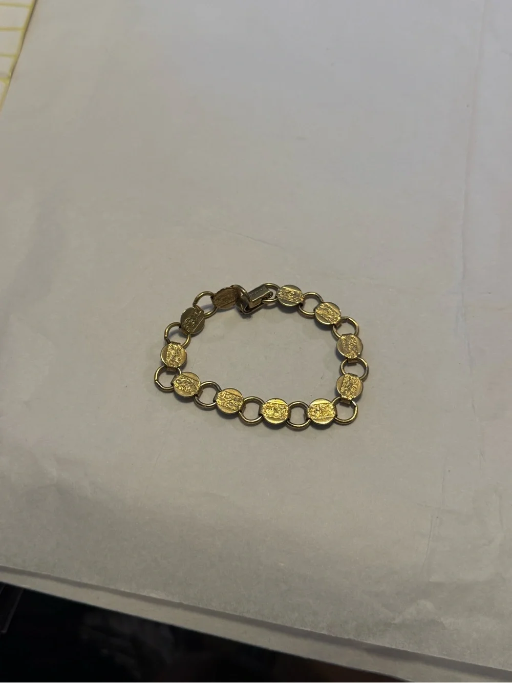 Sarah Coventry | Gold Link Coin Charm Bracelet - Women Jewelry